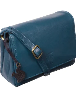 Marta' Snorkel Blue Leather Cross Body Bag