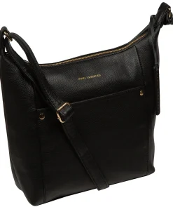 Melbury' Black Leather Shoulder Bag