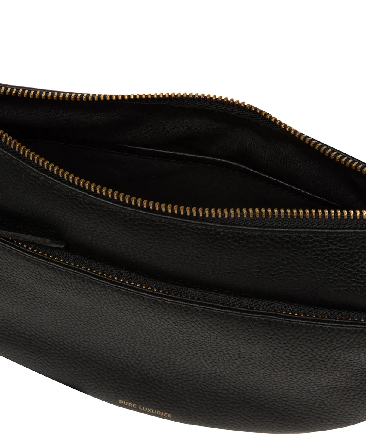Melisande' Black Leather Cross Body Bag