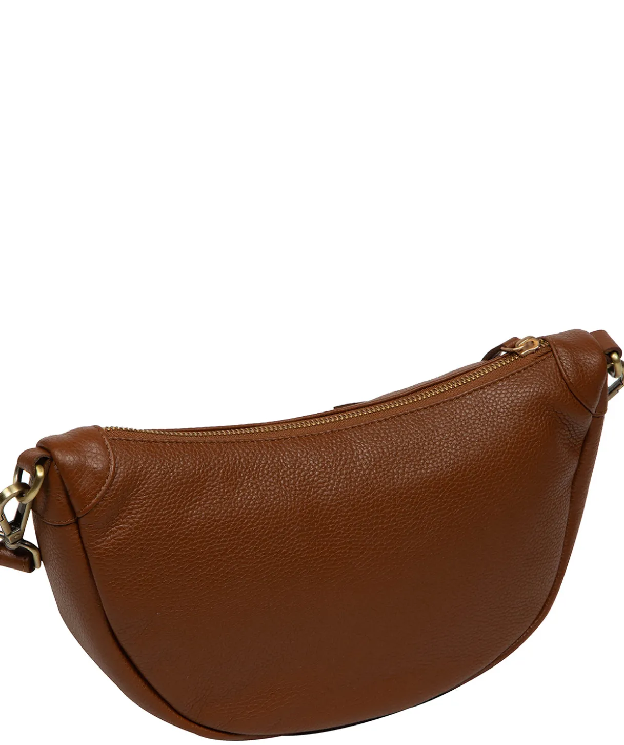 Melisande' Rich Tan Leather Cross Body Bag