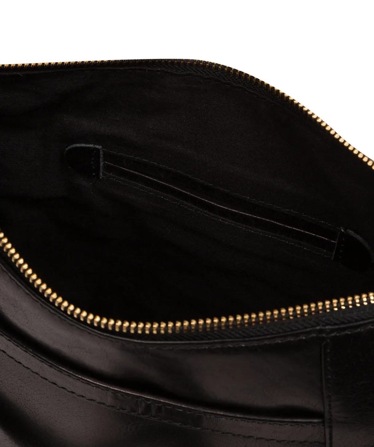 Merrill' Black Leather Cross Body Bag