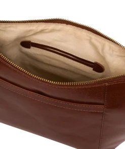 Merrill' Conker Brown Leather Cross Body Bag