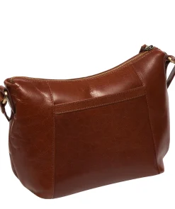 Merrill' Conker Brown Leather Cross Body Bag