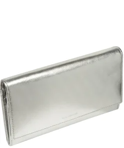 Mia' Metallic Silver Leather Purse