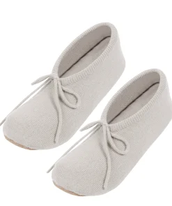 Millom' Foggy Cashmere & Merino Wool Medium Ballet Slippers