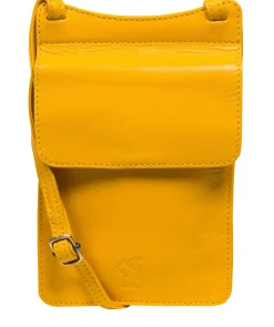 Milly' Lemon Drop Leather Cross Body Phone Bag