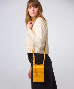 Milly' Lemon Drop Leather Cross Body Phone Bag
