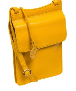 Milly' Lemon Drop Leather Cross Body Phone Bag