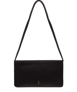 Mimi' Black Leather Evening Phone Bag