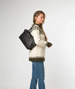 Mimi' Black Leather Handbag