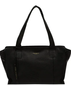 Mimi' Black Leather Handbag