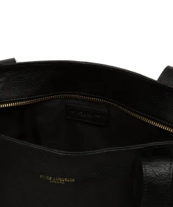 Mimi' Black Leather Handbag