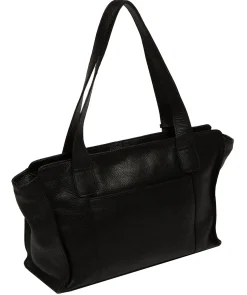 Mimi' Black Leather Handbag
