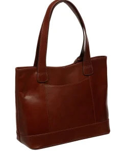 Minella' Conker Brown Leather Tote Bag