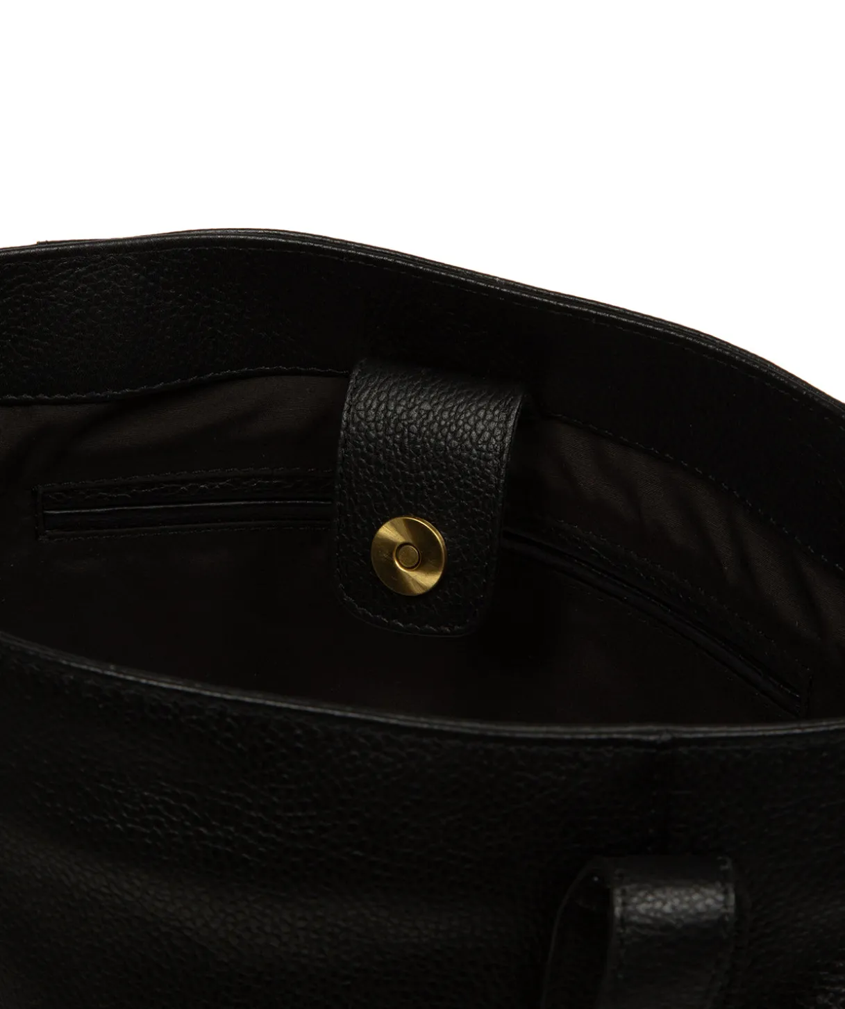 Mochi' Black Leather Tote Bag