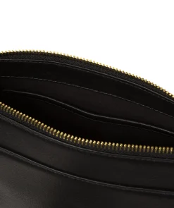 Monica' Black Nappa Leather Cross Body Bag