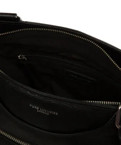 Mooki' Black Leather Handbag