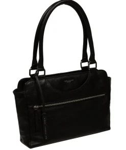 Mooki' Black Leather Handbag