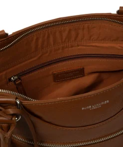 Mooki' Rich Tan Leather Handbag