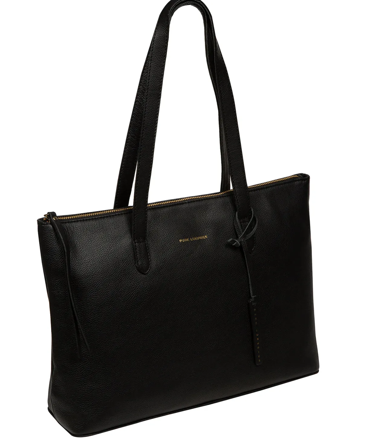 Morden' Black Leather Tote Bag