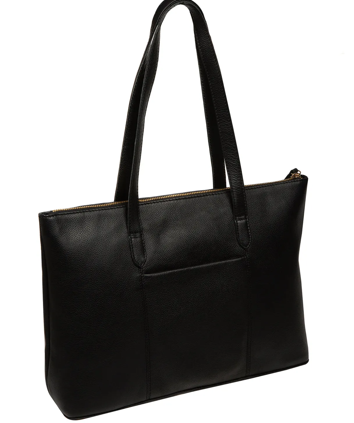 Morden' Black Leather Tote Bag
