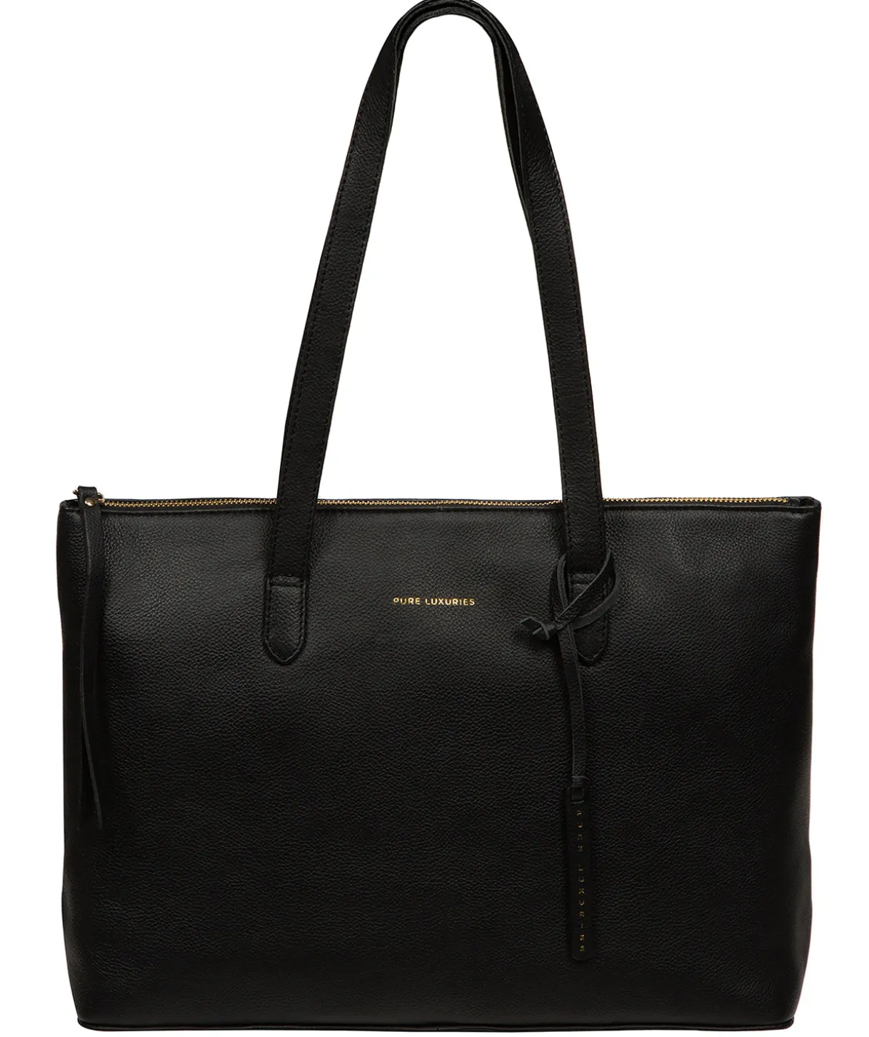 Morden' Black Leather Tote Bag
