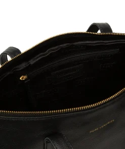 Morden' Black Leather Tote Bag