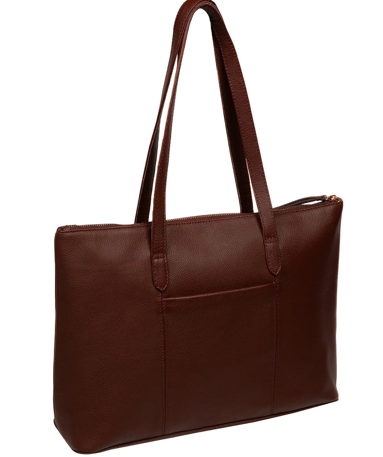 Morden' Chestnut Leather Tote Bag