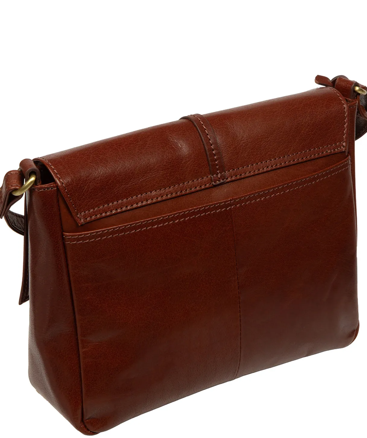 Myla' Conker Brown Leather Cross Body Bag