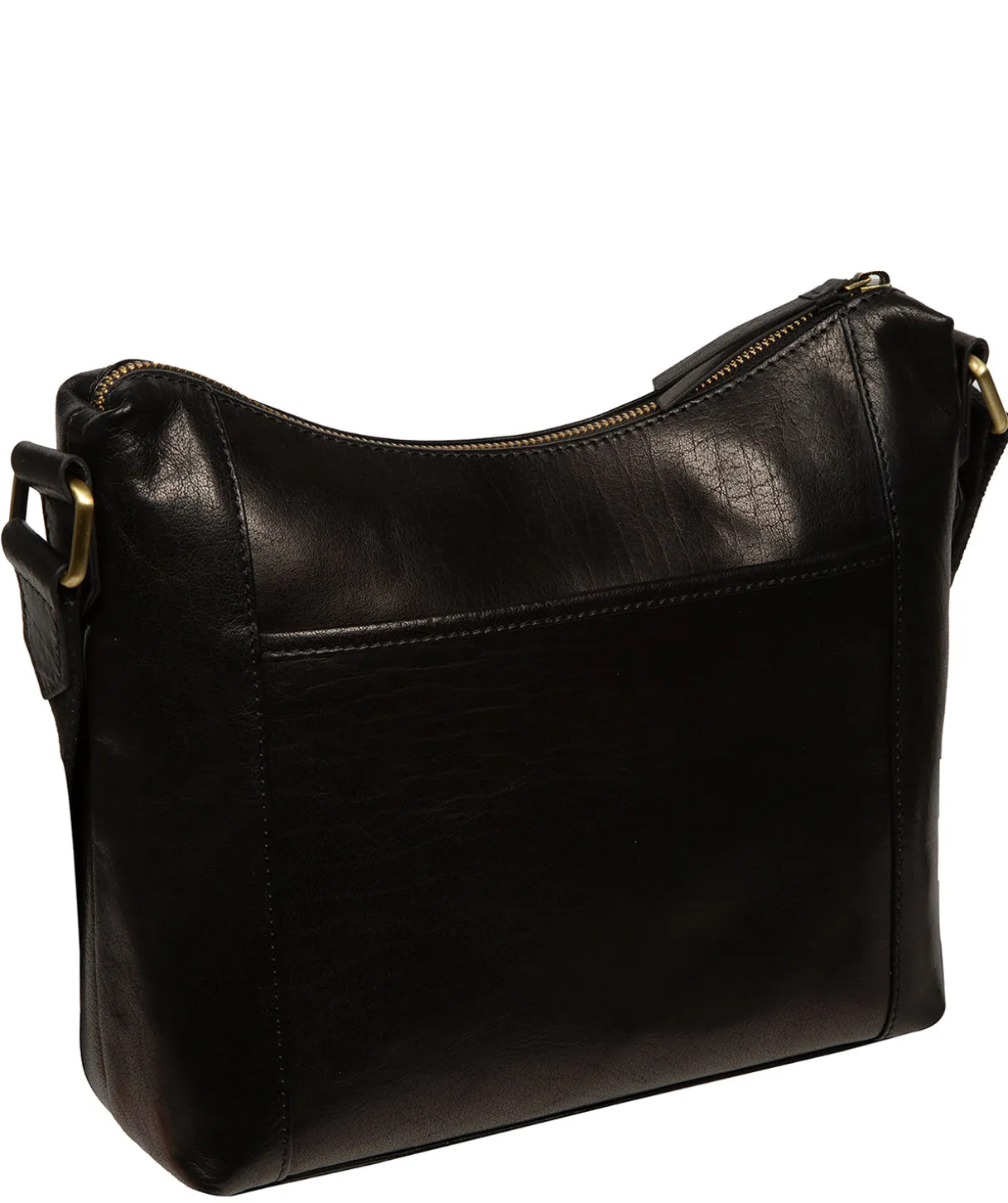 Natalie' Black Leather Shoulder Bag