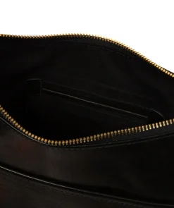 Natalie' Black Leather Shoulder Bag