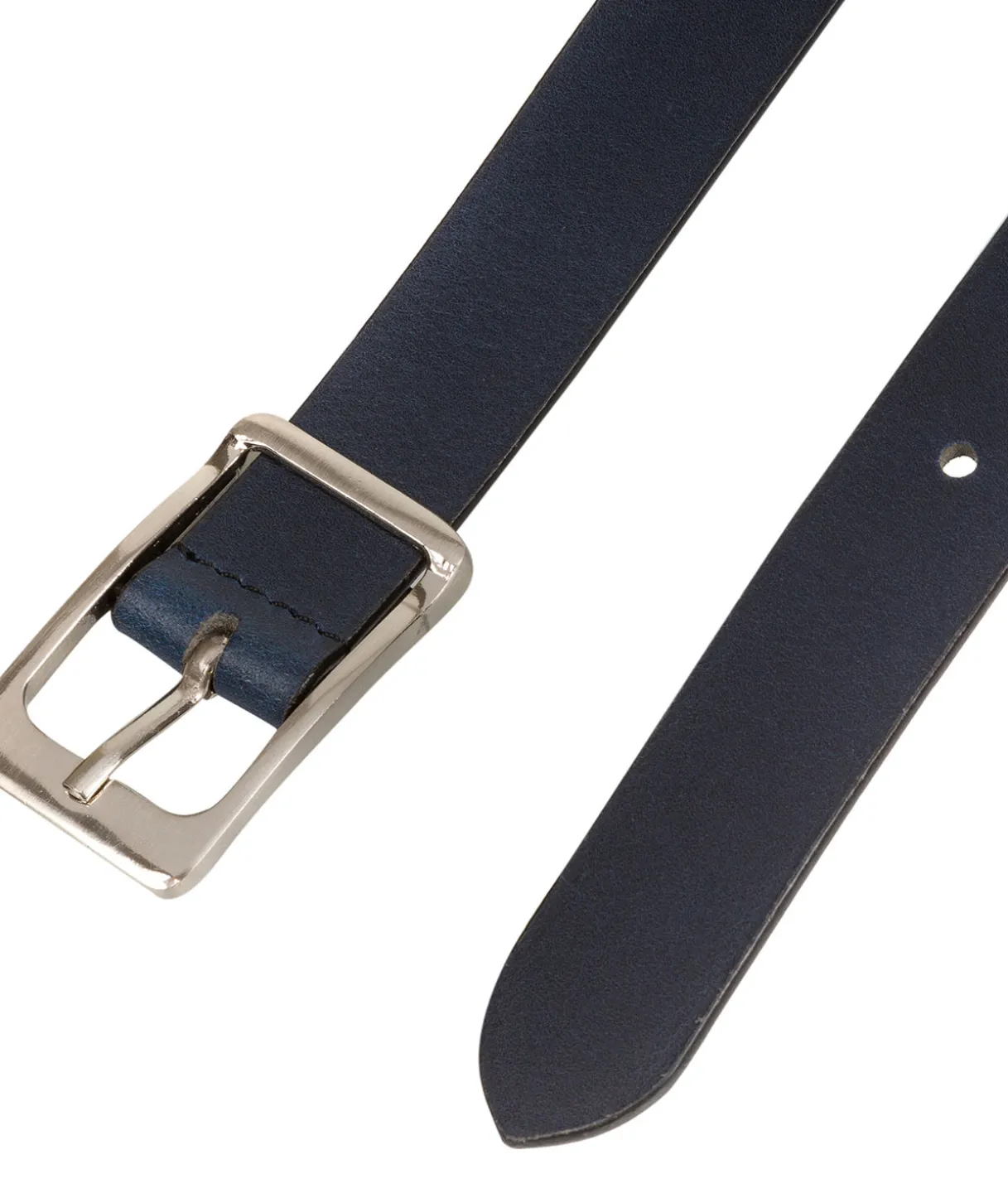 Navy Genuine Leather Ladies' Belt