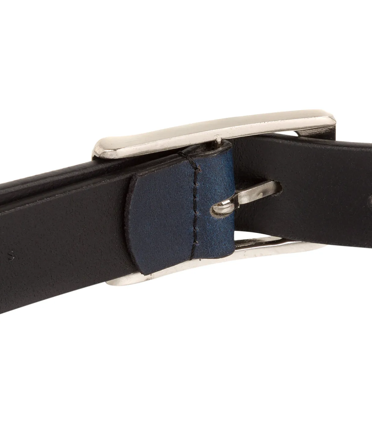 Navy Genuine Leather Ladies' Belt