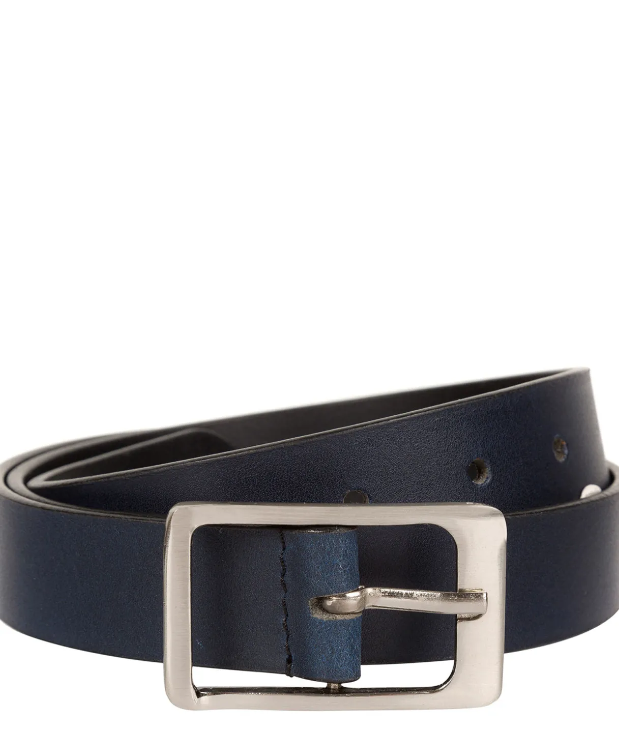 Navy Genuine Leather Ladies' Belt