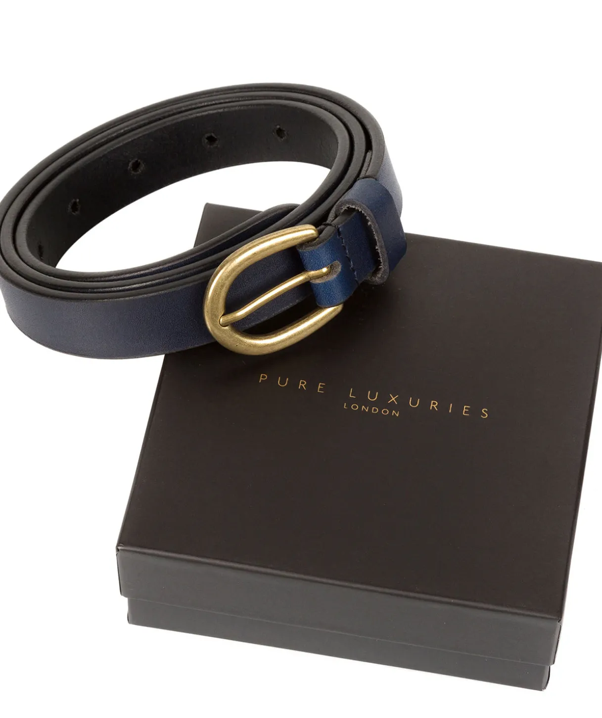 Navy Quality Leather Ladies' Belt