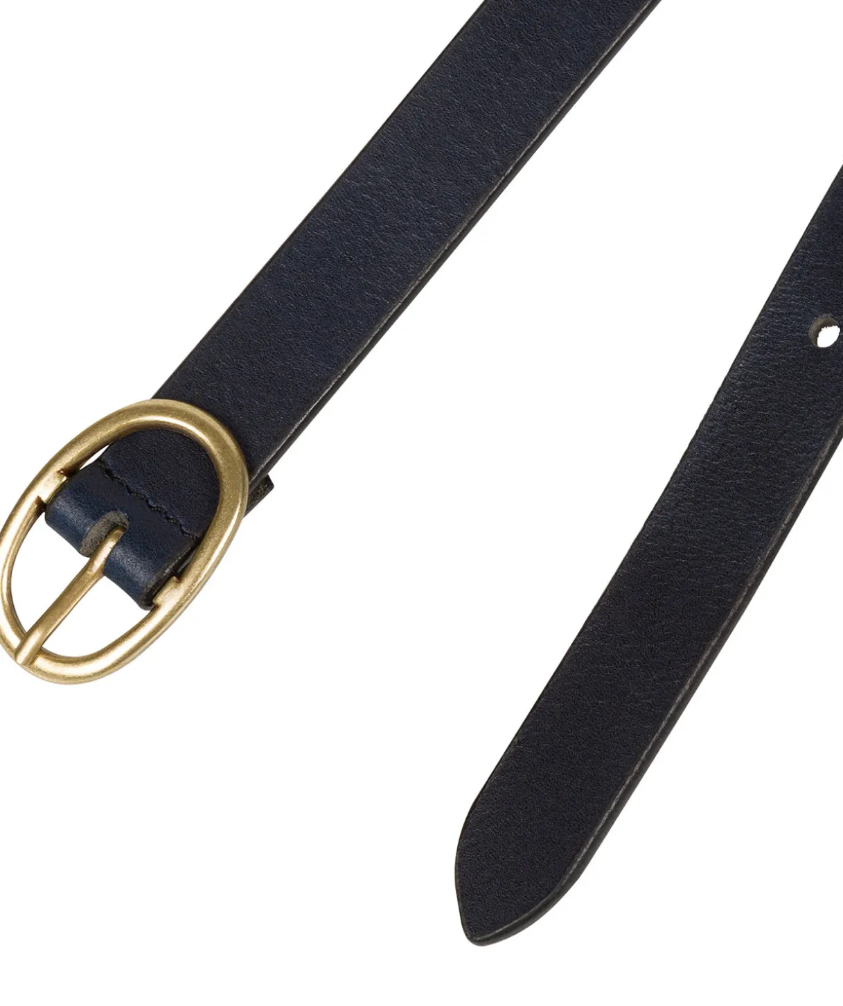 Navy Quality Leather Ladies' Belt