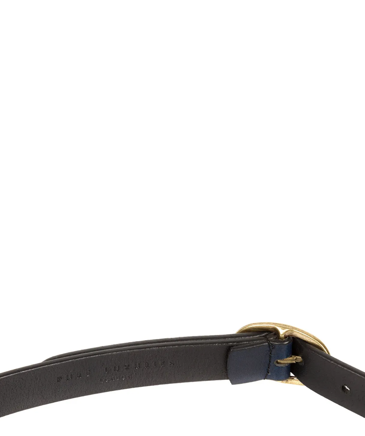 Navy Quality Leather Ladies' Belt