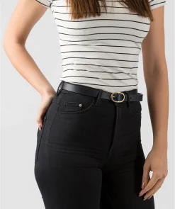 Navy Quality Leather Ladies' Belt
