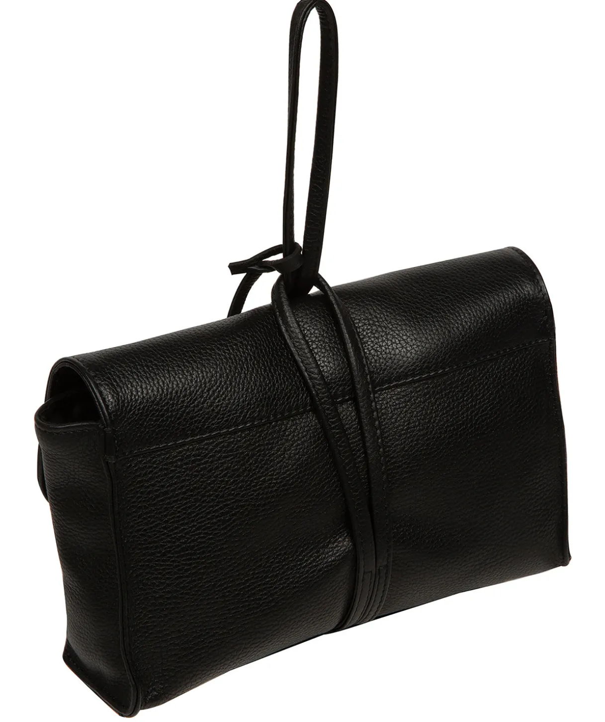 Nerissa' Black Leather Mini Clutch Bag