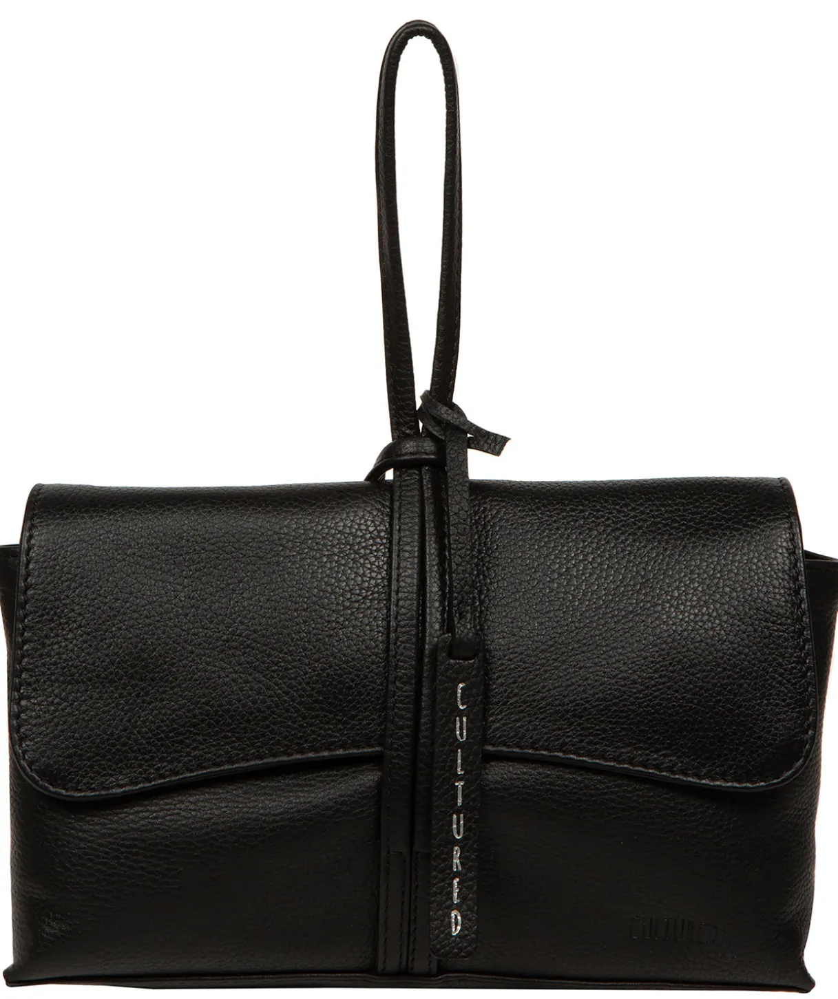 Nerissa' Black Leather Mini Clutch Bag