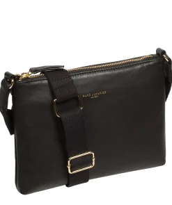 Nessa' Black Nappa Leather Cross Body Bag