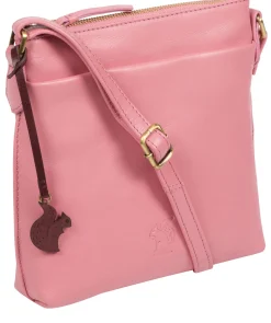 Nikita' Blush Leather Cross Body Bag