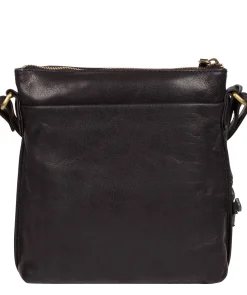 Nikita' Navy Leather Cross Body Bag