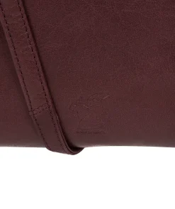 Nikita' Plum Leather Cross Body Bag