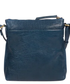 Nikita' Snorkel Blue Leather Cross Body Bag
