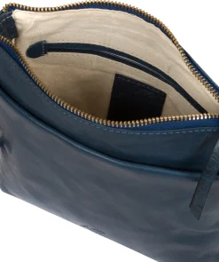 Nikita' Snorkel Blue Leather Cross Body Bag