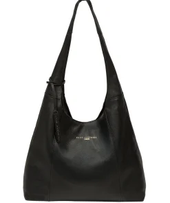 Nina' Black Leather Shoulder Bag