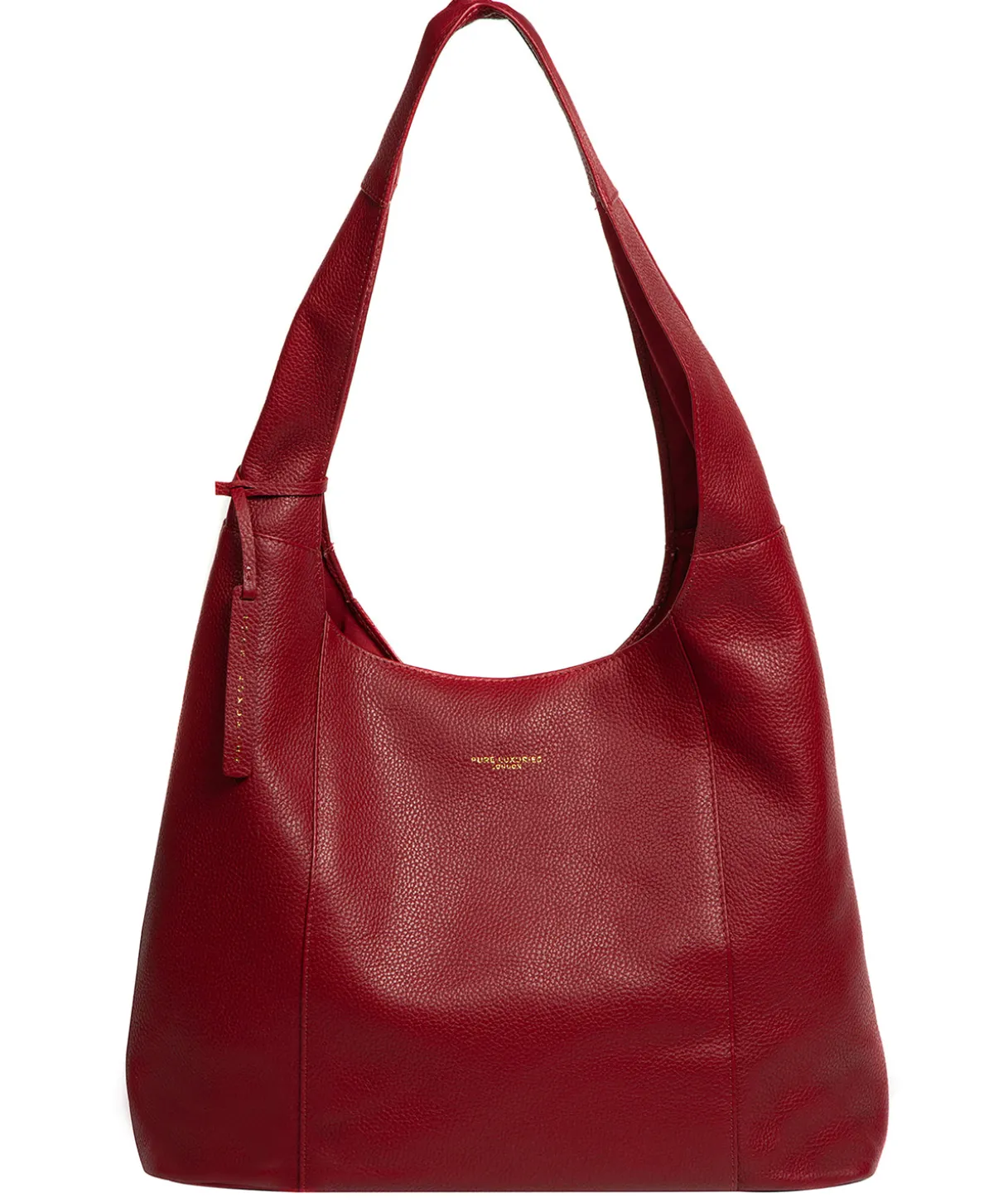 Nina' Darkest Red Leather Shoulder Bag
