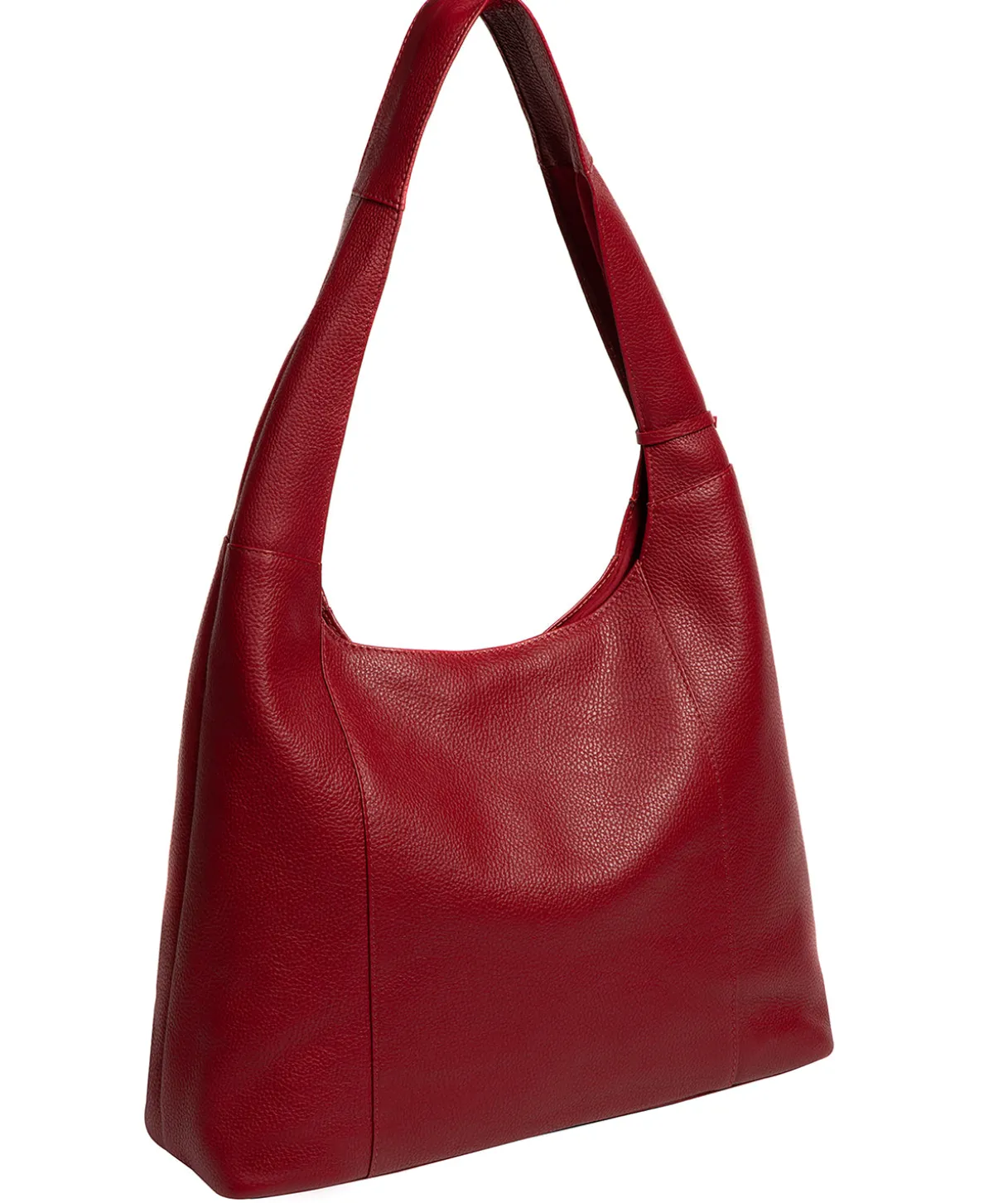 Nina' Darkest Red Leather Shoulder Bag
