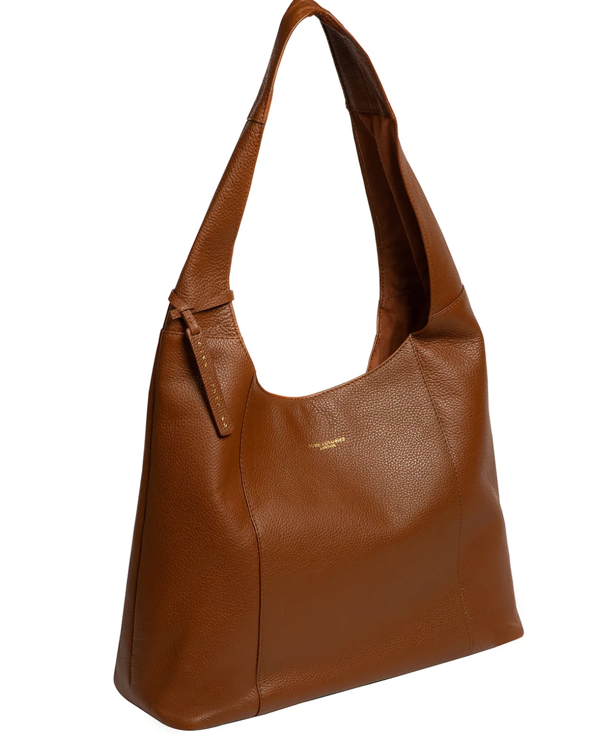 Nina' Rich Tan Leather Shoulder Bag